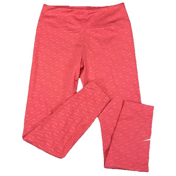 NEW Nike Leggings Women's Dri-FIT XL Pink 7/8 Logo - Picture 1 of 5